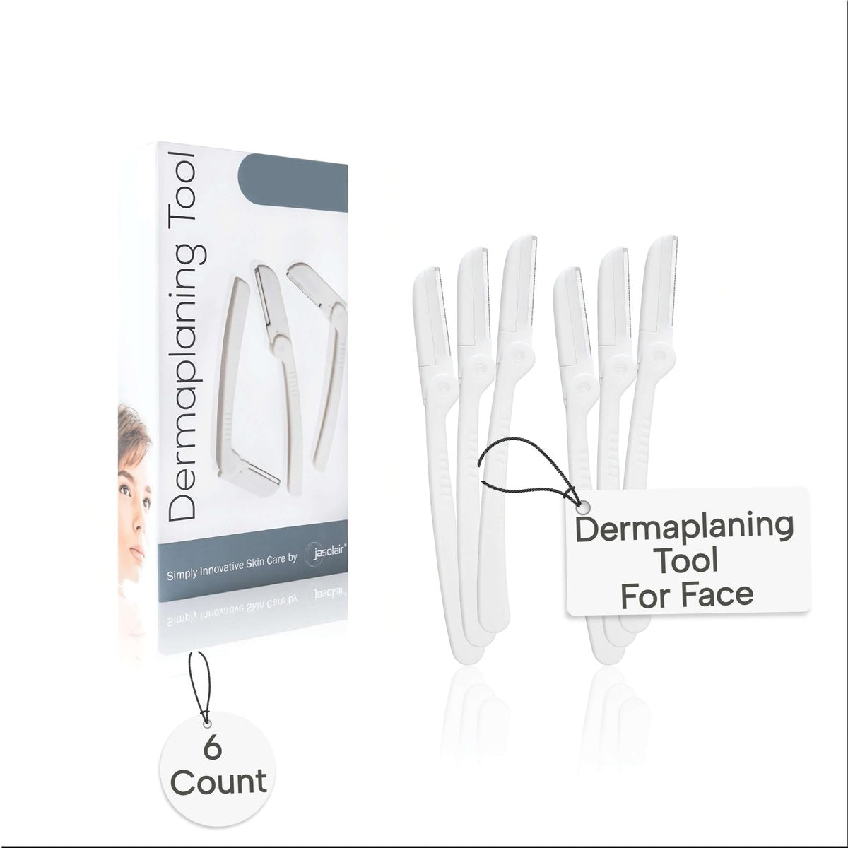 Jasclair Dermaplaning Razor (6 Count) – At-Home Face Razors for Women, Peach Fuzz Removal, Eyebrow Shaping & Gentle Exfoliation for Smooth Skin and Flawless Makeup Prep - görsel 15