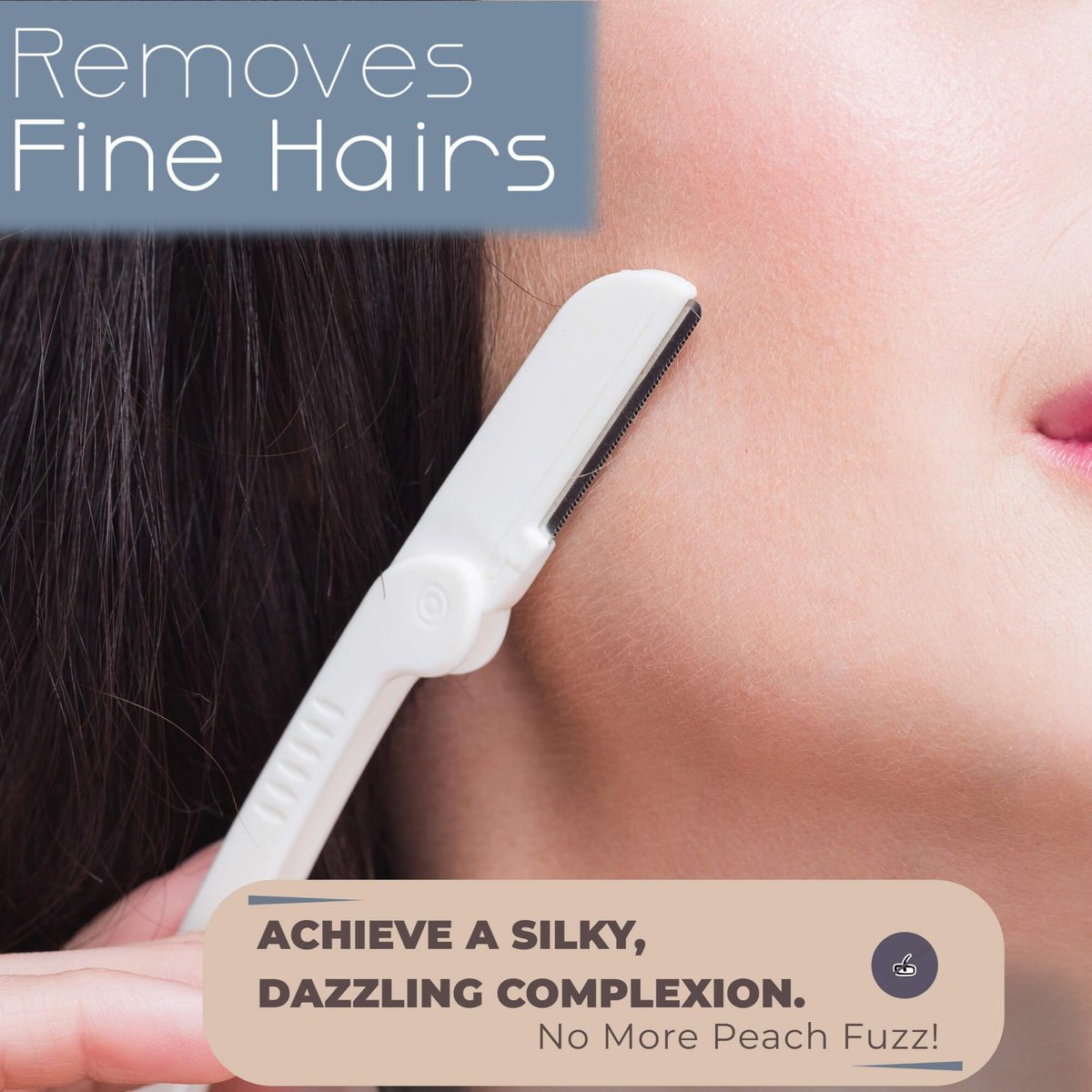 Jasclair Dermaplaning Razor (6 Count) – At-Home Face Razors for Women, Peach Fuzz Removal, Eyebrow Shaping & Gentle Exfoliation for Smooth Skin and Flawless Makeup Prep - görsel 3