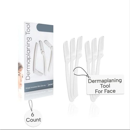 Jasclair Dermaplaning Razor (6 Count) – At-Home Face Razors for Women, Peach Fuzz Removal, Eyebrow Shaping & Gentle Exfoliation for Smooth Skin and Flawless Makeup Prep