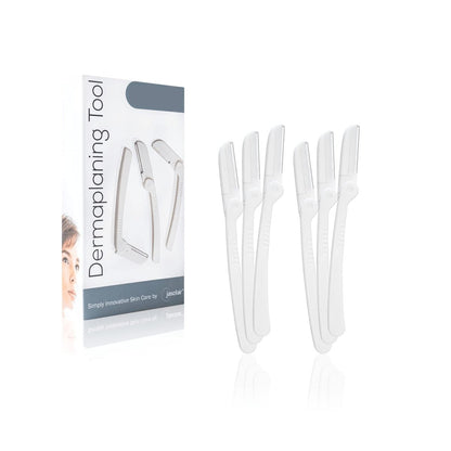Jasclair Dermaplaning Razor (6 Count) – At-Home Face Razors for Women, Peach Fuzz Removal, Eyebrow Shaping & Gentle Exfoliation for Smooth Skin and Flawless Makeup Prep