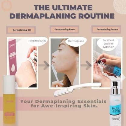 Jasclair Dermaplaning Razor (6 Count) – At-Home Face Razors for Women, Peach Fuzz Removal, Eyebrow Shaping & Gentle Exfoliation for Smooth Skin and Flawless Makeup Prep