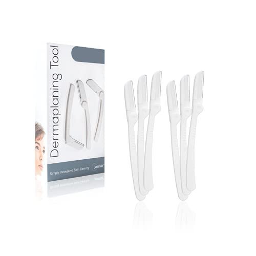 Jasclair Dermaplaning Razor (6 Count) – At-Home Face Razors for Women, Peach Fuzz Removal, Eyebrow Shaping & Gentle Exfoliation for Smooth Skin and Flawless Makeup Prep - görsel 2