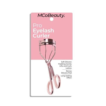 MCoBeauty Pro Eyelash Curler - Rose Gold - Wide-Eyed Curl & Lift Tool with Premium Silicone Pad