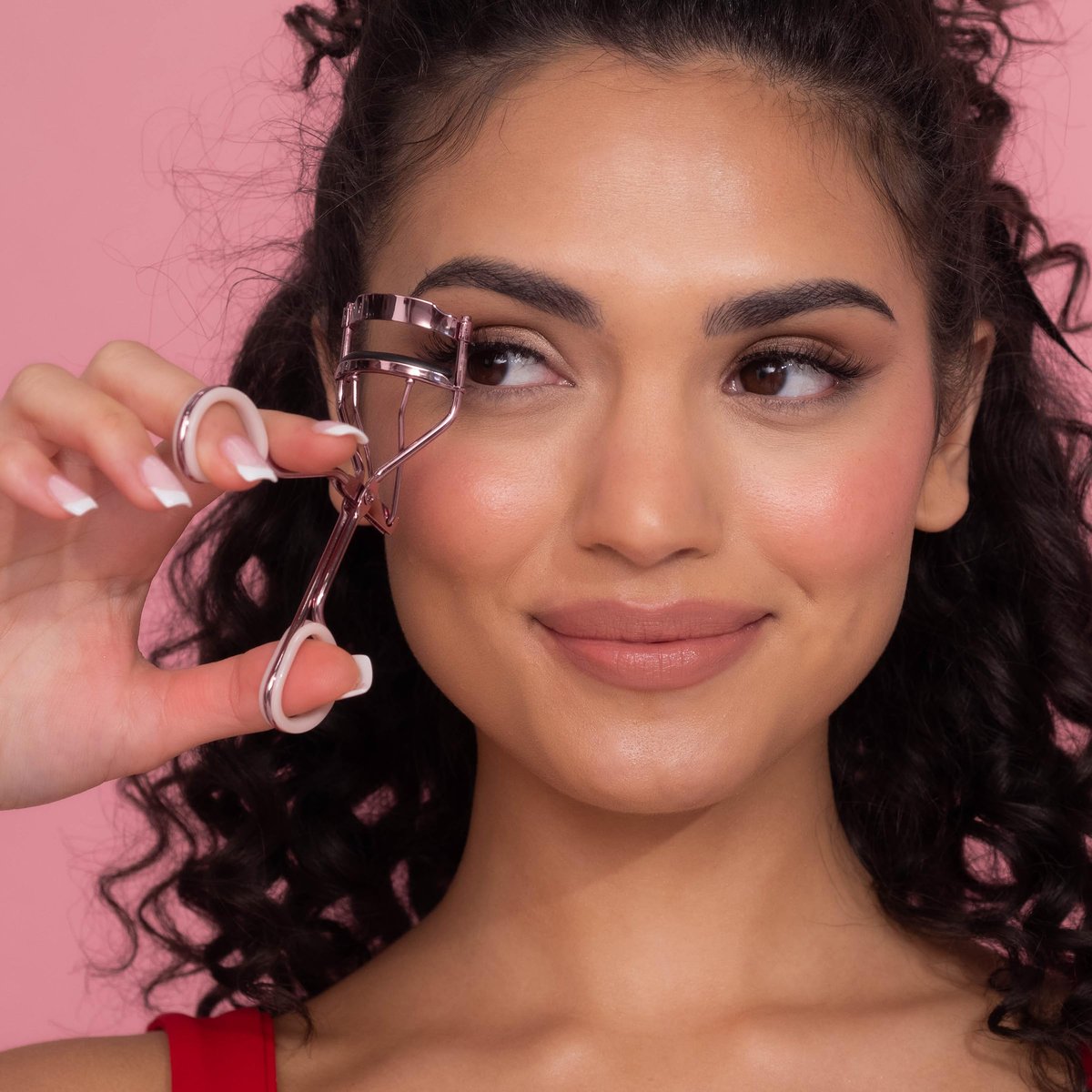 MCoBeauty Pro Eyelash Curler - Rose Gold - Wide-Eyed Curl & Lift Tool with Premium Silicone Pad - görsel 3