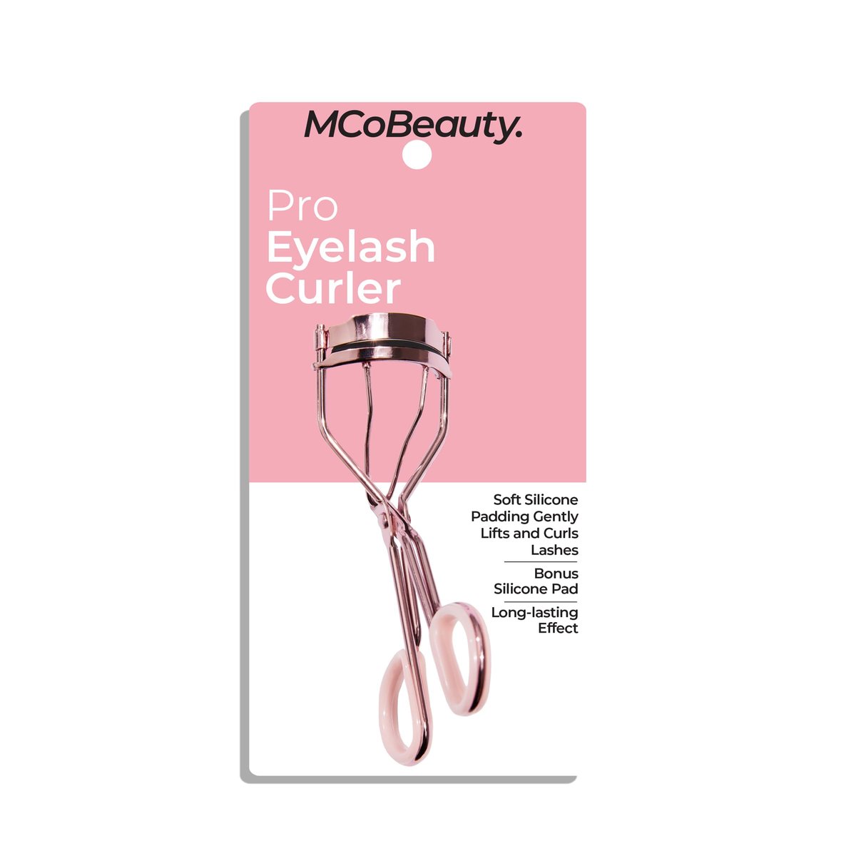 MCoBeauty Pro Eyelash Curler - Rose Gold - Wide-Eyed Curl & Lift Tool with Premium Silicone Pad - görsel 9