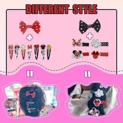 Disney Minnie Mouse Hair Accessories Set for Kids - Party, Sleepover & Makeover Hair Clips, Ages 3+ by Townley Girl