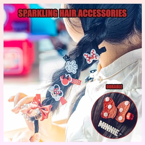 Disney Minnie Mouse Hair Accessories Set for Kids - Party, Sleepover & Makeover Hair Clips, Ages 3+ by Townley Girl - görsel 10
