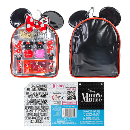 Disney Minnie Mouse Cosmetic Makeup Gift Bag Set – Lip Gloss, Nail Polish & Hair Accessories for Kids Girls Ages 3+ by Townley Girl Avelisse