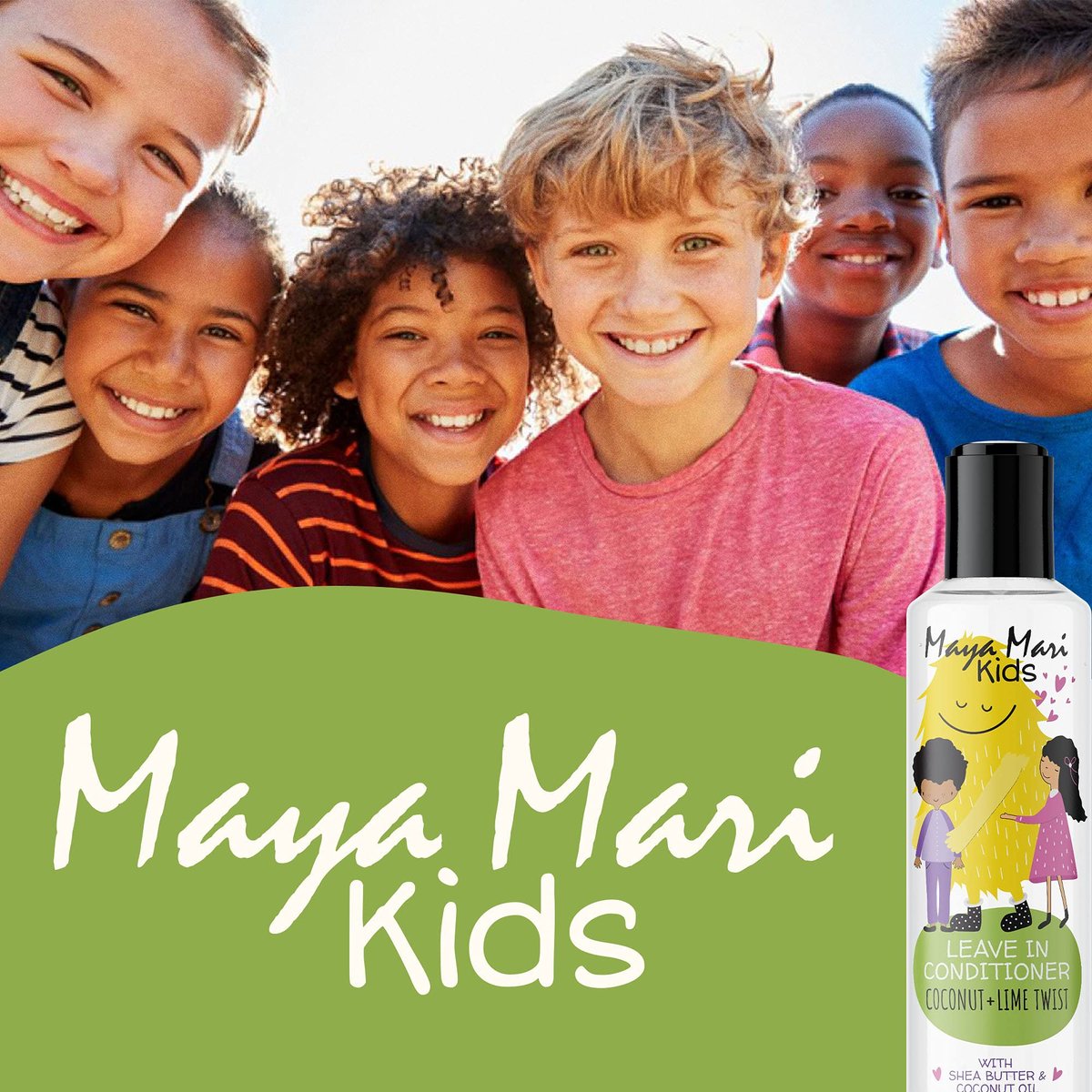 MAYA MARI Kids Leave In Conditioner and Hair Detangler - Sulfate Free Curly Hair Products for Toddlers and Babies, 8 Oz Avelisse