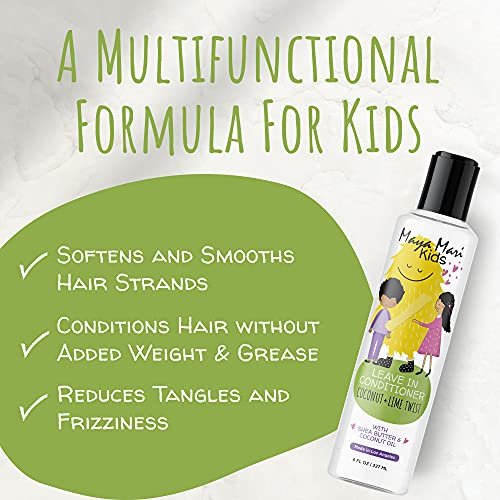 MAYA MARI Kids Leave In Conditioner and Hair Detangler - Sulfate Free Curly Hair Products for Toddlers and Babies, 8 Oz Avelisse