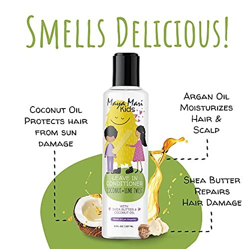 MAYA MARI Kids Leave In Conditioner and Hair Detangler - Sulfate Free Curly Hair Products for Toddlers and Babies, 8 Oz Avelisse