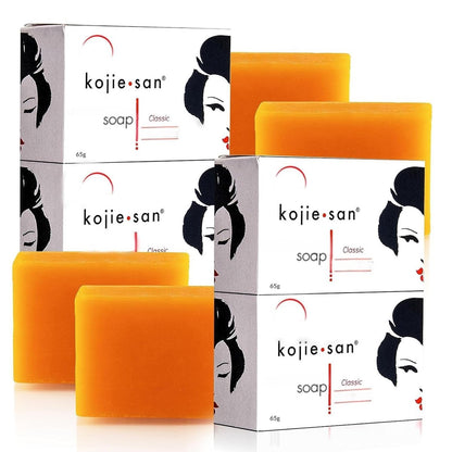 Kojie San Skin Brightening Soap Bundle – Original Kojic Acid & Coconut Oil Dark Spot Remover Bar Soap with Tea Tree Oil, 4 x 65g Bars Avelisse