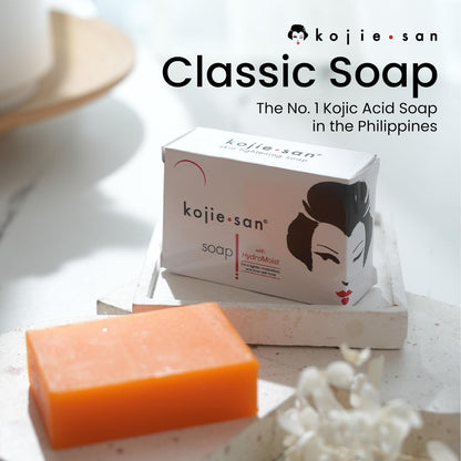 Kojie San Skin Brightening Soap Bundle – Original Kojic Acid & Coconut Oil Dark Spot Remover Bar Soap with Tea Tree Oil, 4 x 65g Bars Avelisse