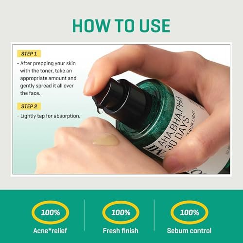 SOME BY MI AHA BHA PHA 30 Days Miracle Serum Light - 1.69oz (50ml) - Daily Exfoliating Salicylic Acid Serum for Pore and Blackhead Care - Centella & Niacinamide for Skin Soothing - Korean Skin Care - görsel 12