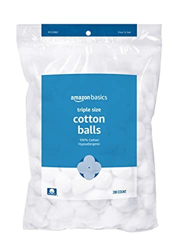 Premium Cotton Balls for Skincare & Makeup Removal, Hypoallergenic, 200 Count