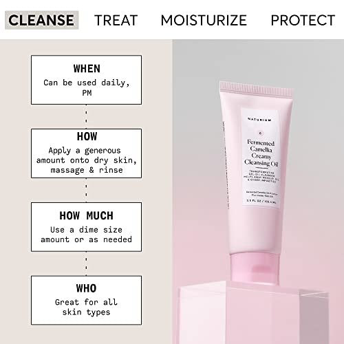 Naturium Camellia Creamy Cleansing Oil - Fermented Camellia Oil & Linoleic-Rich Oils, 3.5 oz Avelisse