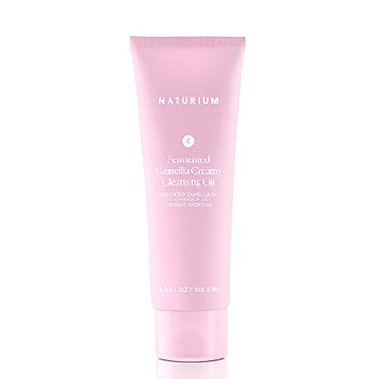 Naturium Camellia Creamy Cleansing Oil - Fermented Camellia Oil & Linoleic-Rich Oils, 3.5 oz Avelisse