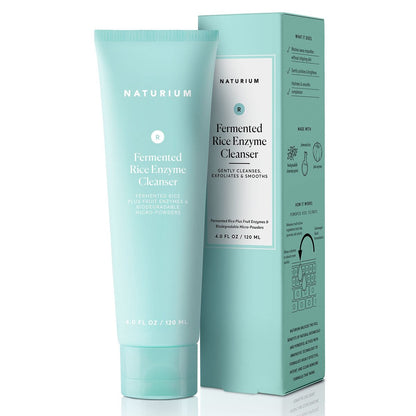 Naturium Fermented Rice Enzyme Cleanser - Gentle Exfoliating Face Wash with Fruit Enzymes & Biodegradable Micro-Powders, 4 oz Avelisse