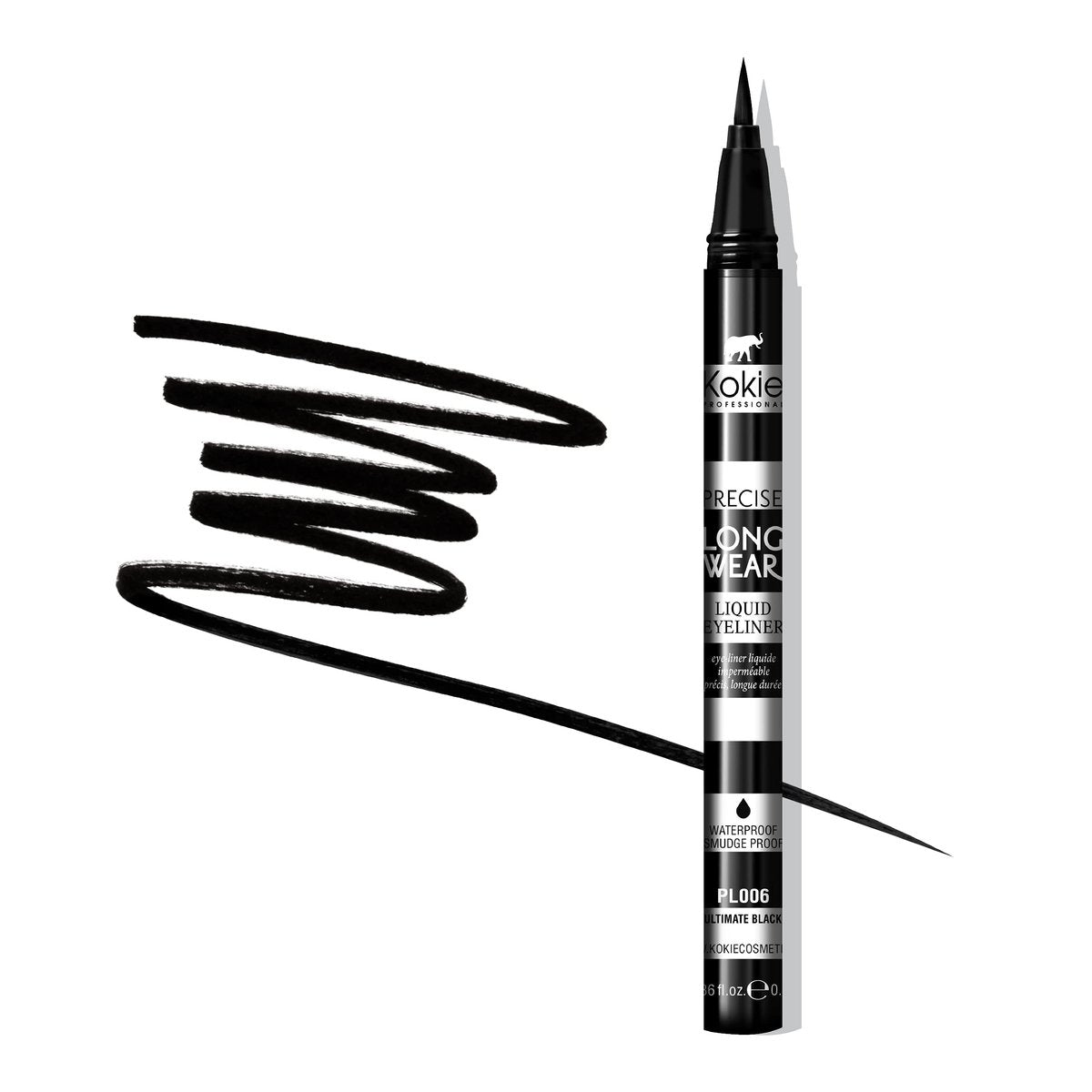 Kokie Precise Longwear Liquid Eyeliner - Waterproof & Smudge Proof - Black - görsel 4