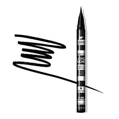 Kokie Precise Longwear Liquid Eyeliner - Waterproof & Smudge Proof - Black