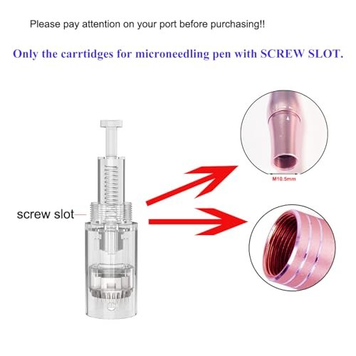 PIPM Microneedling Cartridges for Derma Pen (10 PCS, 36 Pin, 0.25mm) – At-Home Microneedling Kit Avelisse