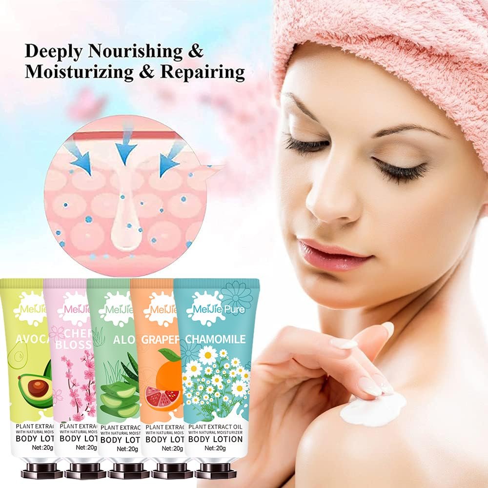 20 Pack Lotion for Women - Travel Size Body Moisturizer with Shea Butter, Natural Fragrances (Shea Butter, Aloe, Rose, Honey, Cherry Blossom) - görsel 9