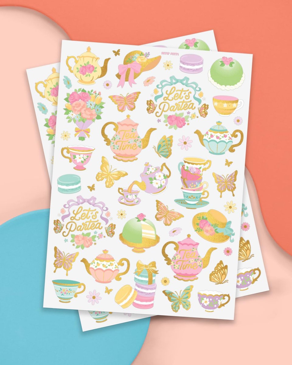 xo, Fetti Tea Party Temporary Tattoos - 48 Glitter Styles for Kids & Adults | Tea Party Birthday Supplies, Crafts, Easter, Mother's Day - görsel 4