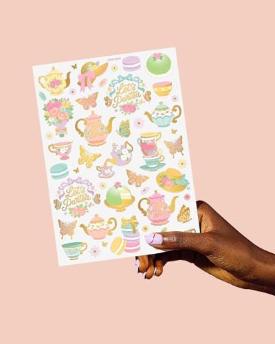xo, Fetti Tea Party Temporary Tattoos - 48 Glitter Styles for Kids & Adults | Tea Party Birthday Supplies, Crafts, Easter, Mother's Day - görsel 9