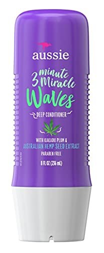 Aussie 3 Minute Miracle Waves Deep Conditioner – 8 oz (236ml) for Soft, Defined Curls Avelisse