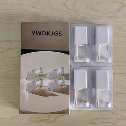 YWDKJGS Ear Piercing Kit - 4 Pack Surgical Steel Stud Earrings for Safe DIY Piercing (Silver)