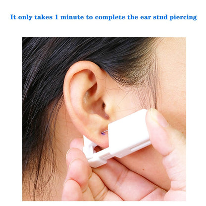 4-Pack Ear Piercing Kit with Surgical Steel Stud Earrings - Gold (12 Pieces)