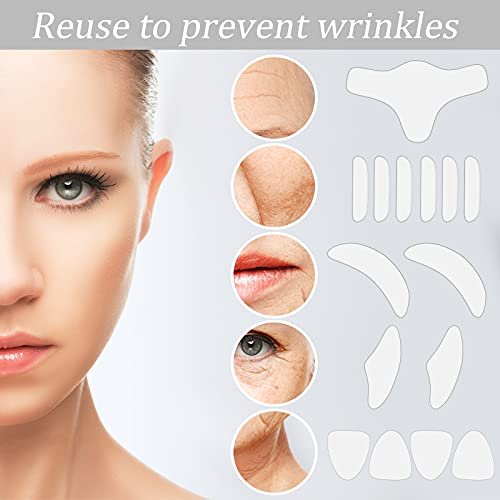 Maitys 16-Piece Silicone Face Patches - Reusable Anti-Wrinkle Gel Pads for Forehead, Smile Lines, Eyes, Neck, and More - görsel 10