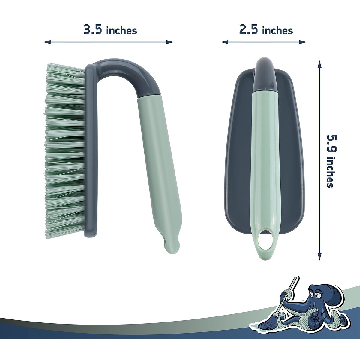DSV Standard Scrub Brush – Stiff Flexible Bristles, Comfort Grip – Ideal for Bathroom, Shower, Kitchen & Sink Cleaning – 1 Pack - görsel 11