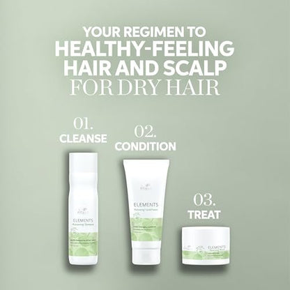 Wella Professionals Elements Renewing Moisturizing Mask with Aloe Vera | Gentle for All Hair Types | Sulfate & Silicone Free | 5.07 Fl Oz