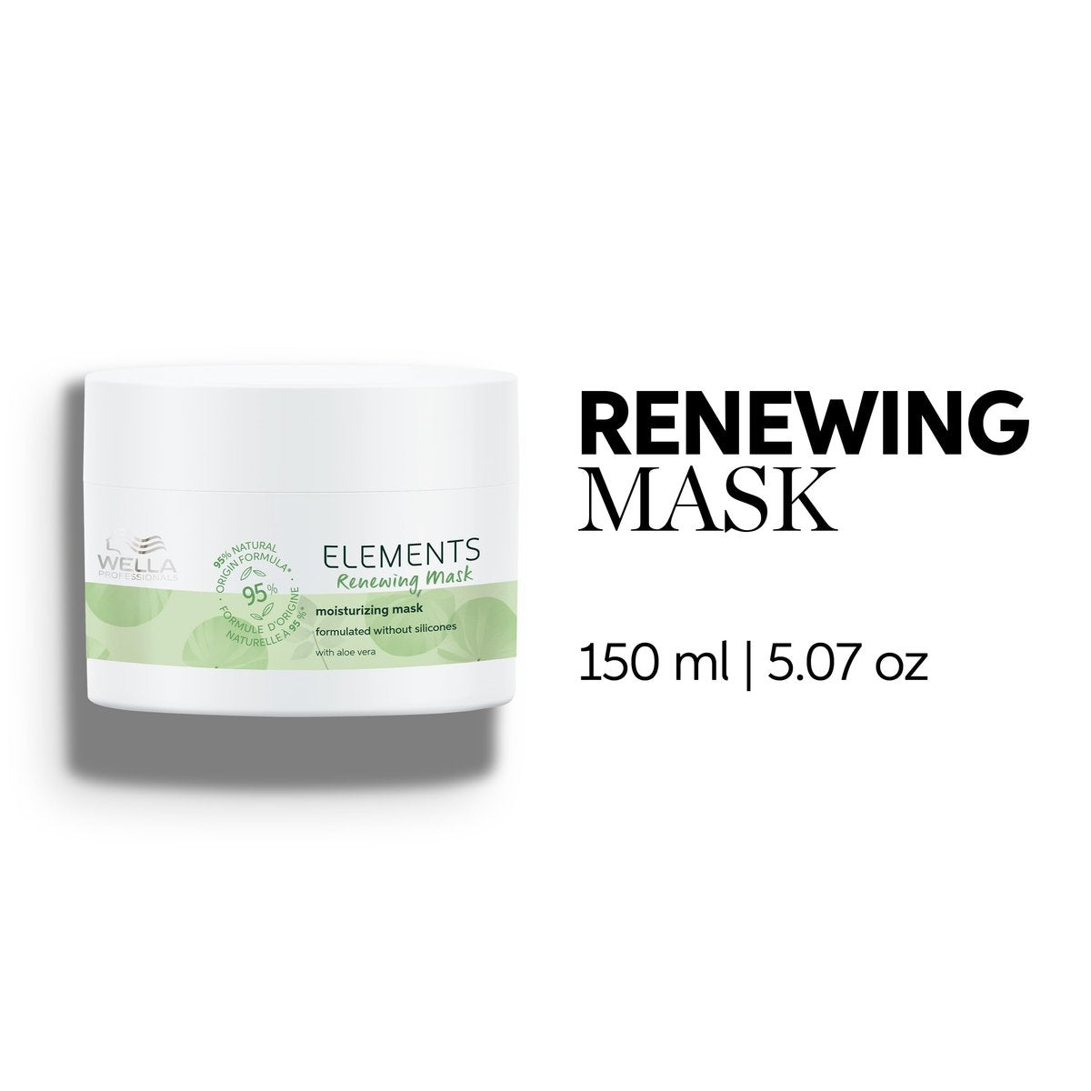 Wella Professionals Elements Renewing Moisturizing Mask with Aloe Vera | Gentle for All Hair Types | Sulfate & Silicone Free | 5.07 Fl Oz - görsel 3