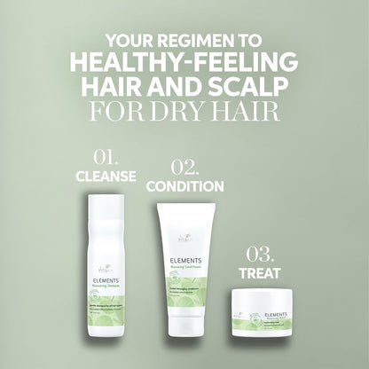 Wella Professionals Elements Renewing Moisturizing Mask with Aloe Vera | Gentle for All Hair Types | Sulfate & Silicone Free | 5.07 Fl Oz