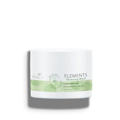Wella Professionals Elements Renewing Moisturizing Mask with Aloe Vera | Gentle for All Hair Types | Sulfate & Silicone Free | 5.07 Fl Oz