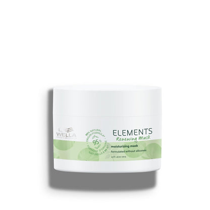 Wella Professionals Elements Renewing Moisturizing Mask with Aloe Vera | Gentle for All Hair Types | Sulfate & Silicone Free | 5.07 Fl Oz