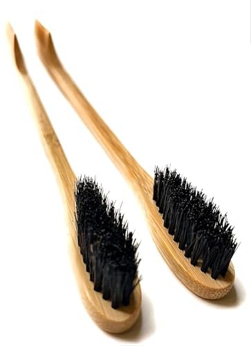 2-in-1 Sapling Mustache Brush & Comb (2-Pack) – Boar Bristle & Bamboo by Green Beard Grmng Avelisse