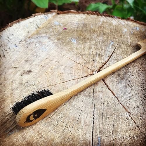 2-in-1 Sapling Mustache Brush & Comb (2-Pack) – Boar Bristle & Bamboo by Green Beard Grmng Avelisse