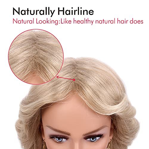 REEWES 70s Farrah Fawcett Wig - Vintage Blonde Synthetic Full Wig for Women - Feathered Disco Hair Wig Avelisse