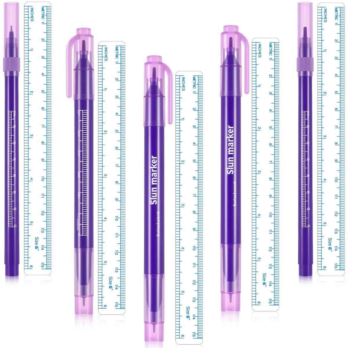 Zonon 5 Pieces Tattoo Tip Markers – Skin Marker Pens for Eyebrow, Lips & Body Art (0.5 mm & 1 mm Tips, Single & Double Heads) - görsel 1