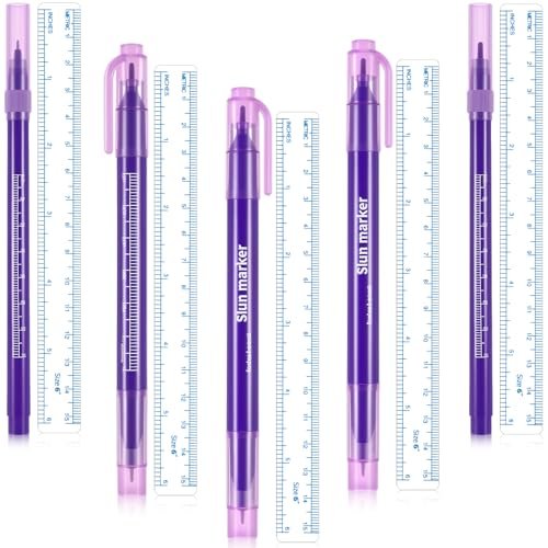 Zonon 5 Pieces Tattoo Tip Markers – Skin Marker Pens for Eyebrow, Lips & Body Art (0.5 mm & 1 mm Tips, Single & Double Heads) - görsel 2