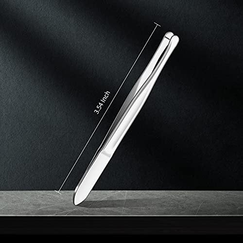 Honoson 3-Pack Stainless Steel Round Tip Blunt Tip Tweezers for Eyebrow Hair Removal - Precision Makeup Cosmetic Tool for Women - görsel 6