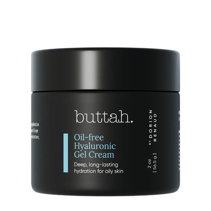 Buttah Skin by Dorion Renaud Oil-Free Hyaluronic Gel Cream - 2 oz Daily Moisturizer for Deep Hydration