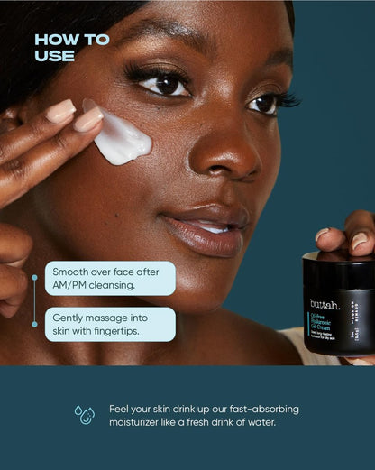 Buttah Skin by Dorion Renaud Oil-Free Hyaluronic Gel Cream - 2 oz Daily Moisturizer for Deep Hydration