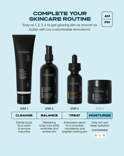 Buttah Skin by Dorion Renaud Oil-Free Hyaluronic Gel Cream - 2 oz Daily Moisturizer for Deep Hydration