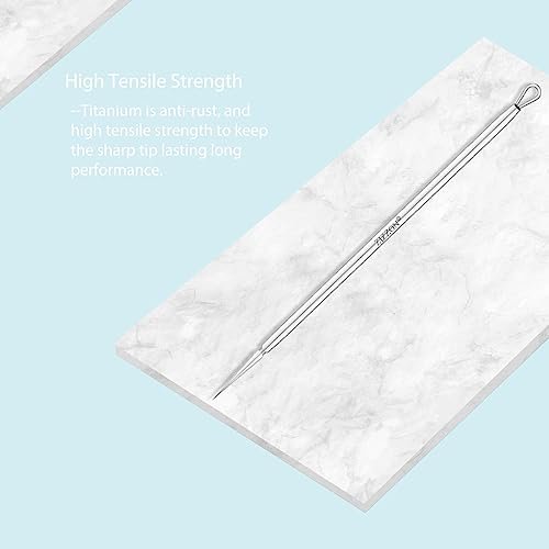 ZIZZON Titanium Lancet Needle Acne Blackhead Remover Pimple Extractor Popper Tool - görsel 6