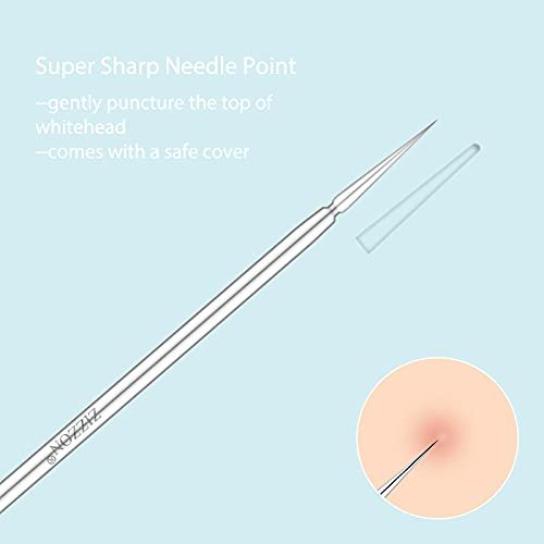 ZIZZON Titanium Lancet Needle Acne Blackhead Remover Pimple Extractor Popper Tool - görsel 9
