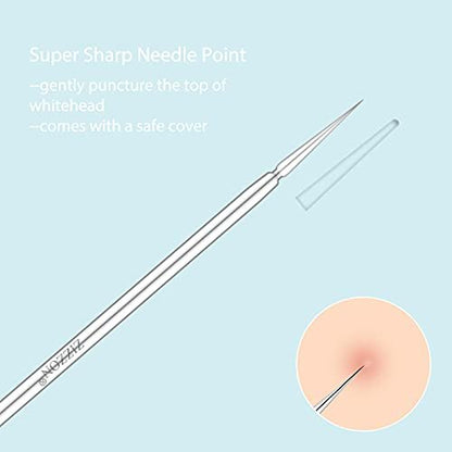 ZIZZON Titanium Lancet Needle Acne Blackhead Remover Pimple Extractor Popper Tool